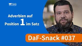 Adverbien auf Position 1 im Satz  DaFSnack  037 [upl. by Burnett]