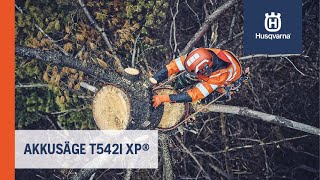 HUSQVARNA T542i XP  Die erste AkkuKettensäge der Welt mit Fliehkraftkupplung [upl. by Gardell]