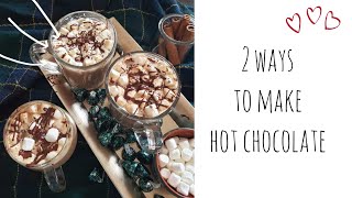 2 delicious ways to make hot chocolate at home  How to make hot chocolate  Sisters Recipes [upl. by Fleck99]