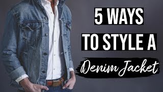 Denim Jackets For Men 5 Jean Jacket Outfit Ideas [upl. by Tarkany]