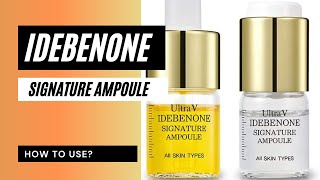 How to use the Idebenone Signature Ampoule [upl. by Llednil]