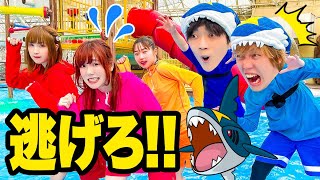 【大型コラボ】プール貸し切って大運動会！メザスタTVとポケモンカードチャンネルと鬼ごっこやかくれんぼ対決【ポケるんTV合同課外授業】 [upl. by Gweneth]