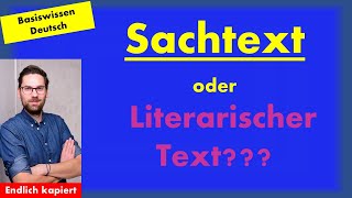 Sachtext und Literarischer Text  Textsorten im Deutschunterricht [upl. by Norabel66]