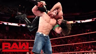 John Cena vs Seth Rollins  SevenMan Gauntlet Match Part 2 Raw Feb 19 2018 [upl. by Orlena539]