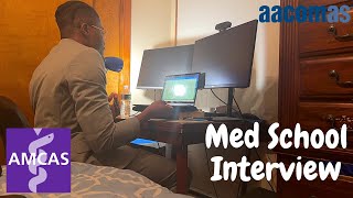 VIRTUAL MEDICAL SCHOOL INTERVIEW  DAY IN MY LIFE [upl. by Nodla620]