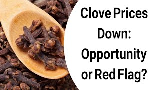 Clove Prices Down Opportunity or Red Flag [upl. by Gere744]