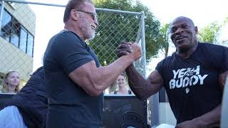 2 Goats Walk Into a Gym  The Arnold and Ronnie Workout [upl. by Esinev]