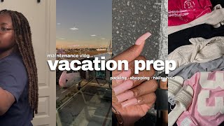 Vacation prep  maintenance vlog hair shopping nails packing  more [upl. by Nylirem]