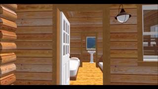 Conestoga Log Cabin Kit Tour  Getaway 13x15 Model with 1 BR  1 BA  195 SQF [upl. by Charleton692]