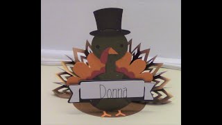 How to make a Thanksgiving Place Card Using the Cricut [upl. by Fadiman]