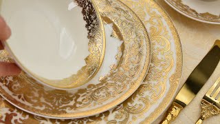 Best Quality bone china dinner sets Factory  KAROSA [upl. by Romaine816]