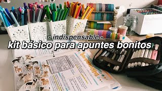 KIT BÁSICO para hacer APUNTES BONITOS 💫 [upl. by Oshinski]