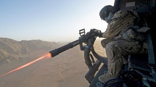 Impressively Powerful M134 Minigun in Action  Aerial Gunnery Exercise [upl. by Hepza]