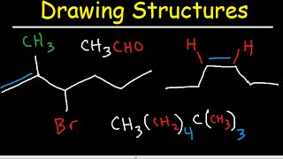 Organic Chemistry Drawing Structures  Bond Line Skeletal and Condensed Structural Formulas [upl. by Otrebire]