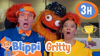 Blippi’s Hockey Showdown Winter Games with NHL Mascots  Kids TV Shows  Cartoons For Kids [upl. by Nonregla]