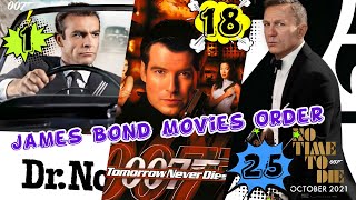 James Bond Movies Order  James Bond Universe [upl. by Towroy466]