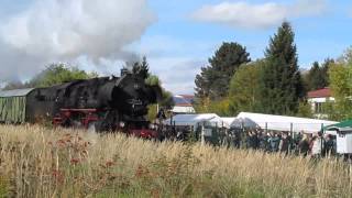 Dampflok Sonderfahrt zum Streckenjubiläum Altomünster am 13102013 [upl. by Cherida]