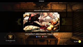 MKX KRYPT UNLOCK  Liu Kangs Brutality quotTread Lightlyquot 20 [upl. by Sivek]