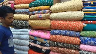 Fancy gauze fabric collection with price at Gausia Market  গাউছিয়া মার্কেটের গজ কাপড়ের দাম জানুন। [upl. by Adnohsel]