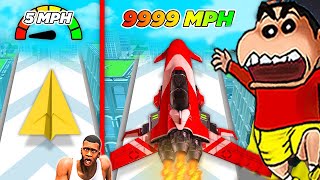 SHINCHAN Upgrading My Plane to 1000000 MPH in Plane Evolution with CHOP  DREAM SQUAD [upl. by Yeoz]