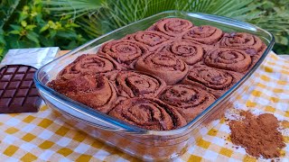 Chocolate Cinnamon Rolls Easy Recipe [upl. by Kalle11]