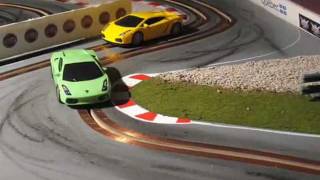 Custom Slot Car Racing  Lamborghini 143 [upl. by Ndnarb]