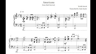 Keith Jarrett  Americana  from Dark Intervals  Transcription [upl. by Ahsenahs]