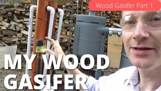 Making wood gas using my Wood Gasifier Introducing my Imbert Gasifier Part 1 [upl. by Atirak]