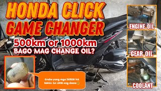 HONDA CLICK 125I CHANGE OIL  500km or 1000km dapat I change oil hondaclick150i hondaclick125i [upl. by Haelat533]