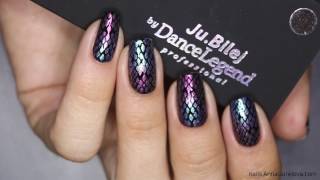 Gradient stamping with pigments on gel polish  Градиентный стемпинг пигментами на гельлак [upl. by Oigile]