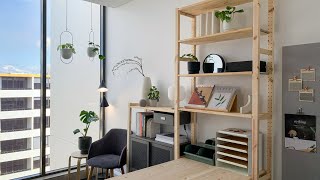 Bedroom Turned Into A Home Office  Design Studio  Makeover DIY IKEA Hacks [upl. by Enehs255]