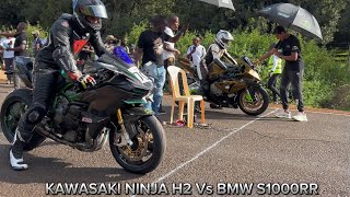 Ultimate Drag Race Kawasaki H2 vs BMW S1000RR Sarmad Sif Vs Evan Acid Boy [upl. by Horick82]