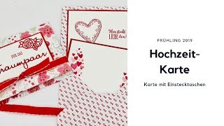 💍Hochzeitskarte selber bastelnPocketfold KarteBesondere Kartenform💍 [upl. by Meggie]