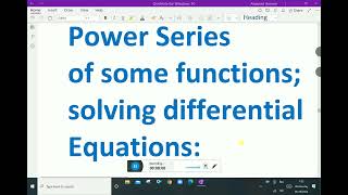 Power series    Solving differential equations   22 [upl. by Virgy632]