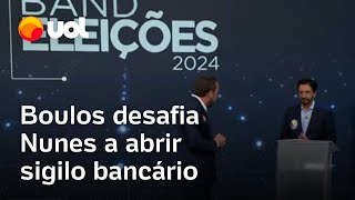 Debate Band Boulos cita máfia das creches e desafia Nunes a abrir sigilo bancário [upl. by Tabbie]