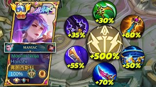 MANIAC‼️HANABI SUPER SLOW HACK BUILD FOR 2024slow hack THE ENEMY TEAM REPORTED ME MLBB 2024 [upl. by Haleeuqa]