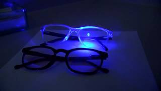 Blue light lens demonstration [upl. by Lamdin]