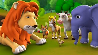 Jungle ka Raja Sher 3D Animated Hindi Moral Stories for Kids जंगल का राजा शेर कहानी Tales Lion King [upl. by Malachi]