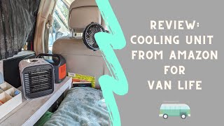 Staying Cool in my Van With a Mini FanCooling Unit  Van Life  Minivan Camper Conversion [upl. by Airdnoed]