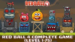 RED BALL 4  COMPLETE GAME Walkthrough with ORANGE BALL amp ALL BOSSES LEVEL 175 [upl. by Roter]