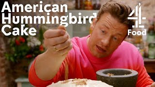 How to Bake a JOYOUSLY Delicious Hummingbird Cake  Jamies Comfort Food [upl. by Barnet188]