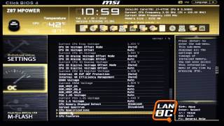 MSI Z87 M Power Click BIOS 4 Walkthrough [upl. by Standush762]