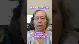 SonntagLiveTalk  Sonntag 03 November 2024  930 Uhr 1030 Uhr [upl. by Ettenauq]