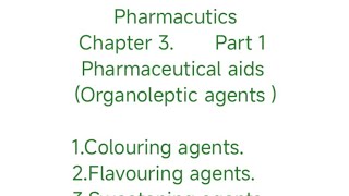 Pharmacutics chapter 3 Part 1 [upl. by Ilene]