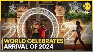 Happy New Year 2024 Firework displays and New Years Eve events from around the world  WION [upl. by Atsiuqal]