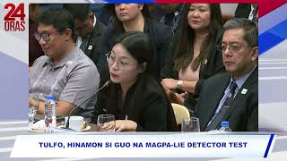 Tulfo challenges Bamban Mayor Alice Guo to take a lie detector test  24 Oras [upl. by Ikkin410]