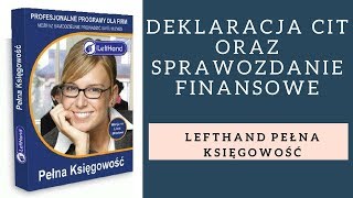 LeftHand Pełna Księgowość  Deklaracja CIT oraz sprawozdanie finansowe [upl. by Enrobso499]