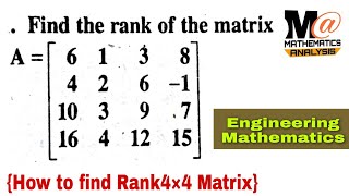 2 HOW TO FIND RANK OF THE MATRIX  RANK OF MATRIX  MATRIX AND DETERMINANT  ENG MATHS [upl. by Llenrrad718]