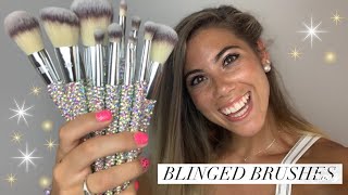 BLINGED BRUSHES UNBOXING amp REVIEW VALERIE’S VANITY [upl. by Schluter820]