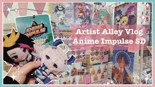 🌴Artist Alley Vlog Anime Impulse San Diego🌴ﾉ◕ヮ◕ﾉ･ﾟ✧ [upl. by Drazze]